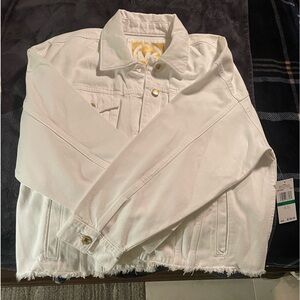 New Jean jacket Michael Kors / white size /Large